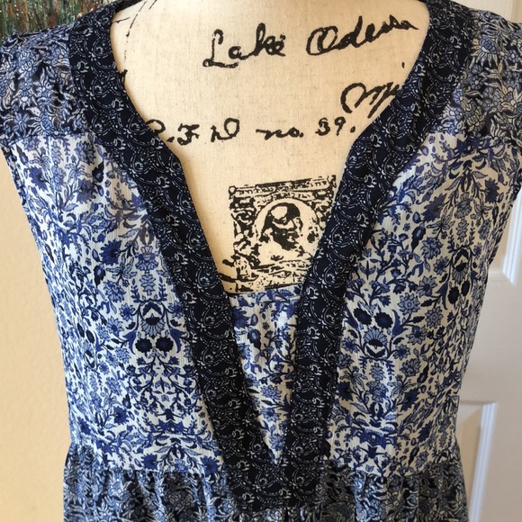 Knox Rose blue floral shift dress, size small - Picture 2 of 4